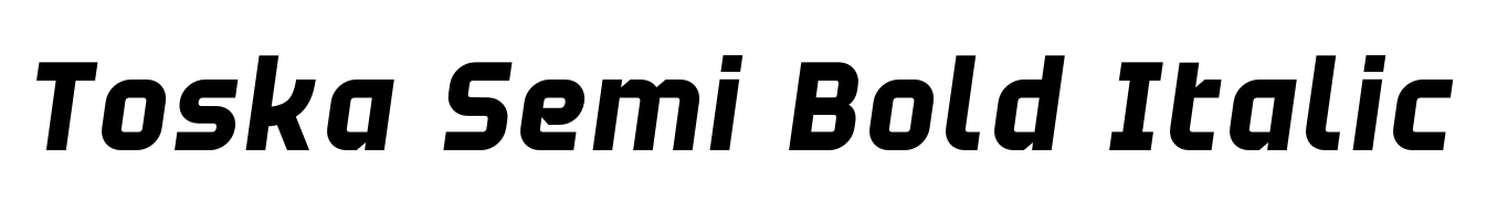 Toska Semi Bold Italic